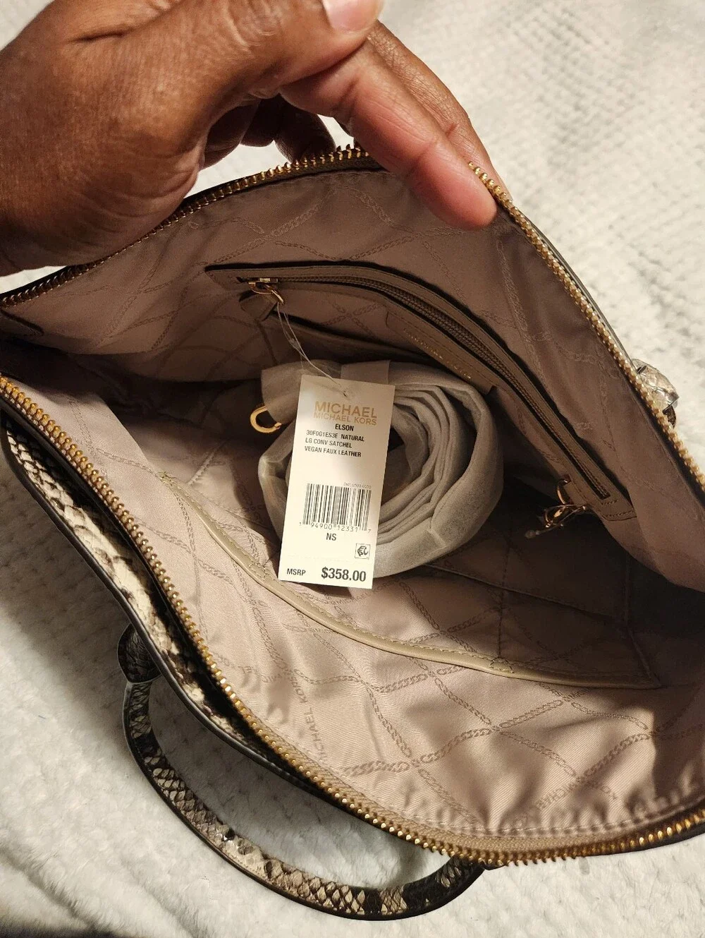 Michael KORS ELSON PYTHON Satchel